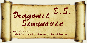 Dragomil Simunović vizit kartica